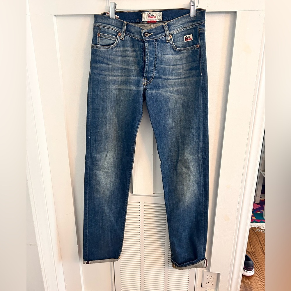 Roy Rogers Classic Blue Slim Jeans button fly P.57 selvedge T-984